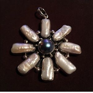 Mother of Pearl Sterling Silver Charm